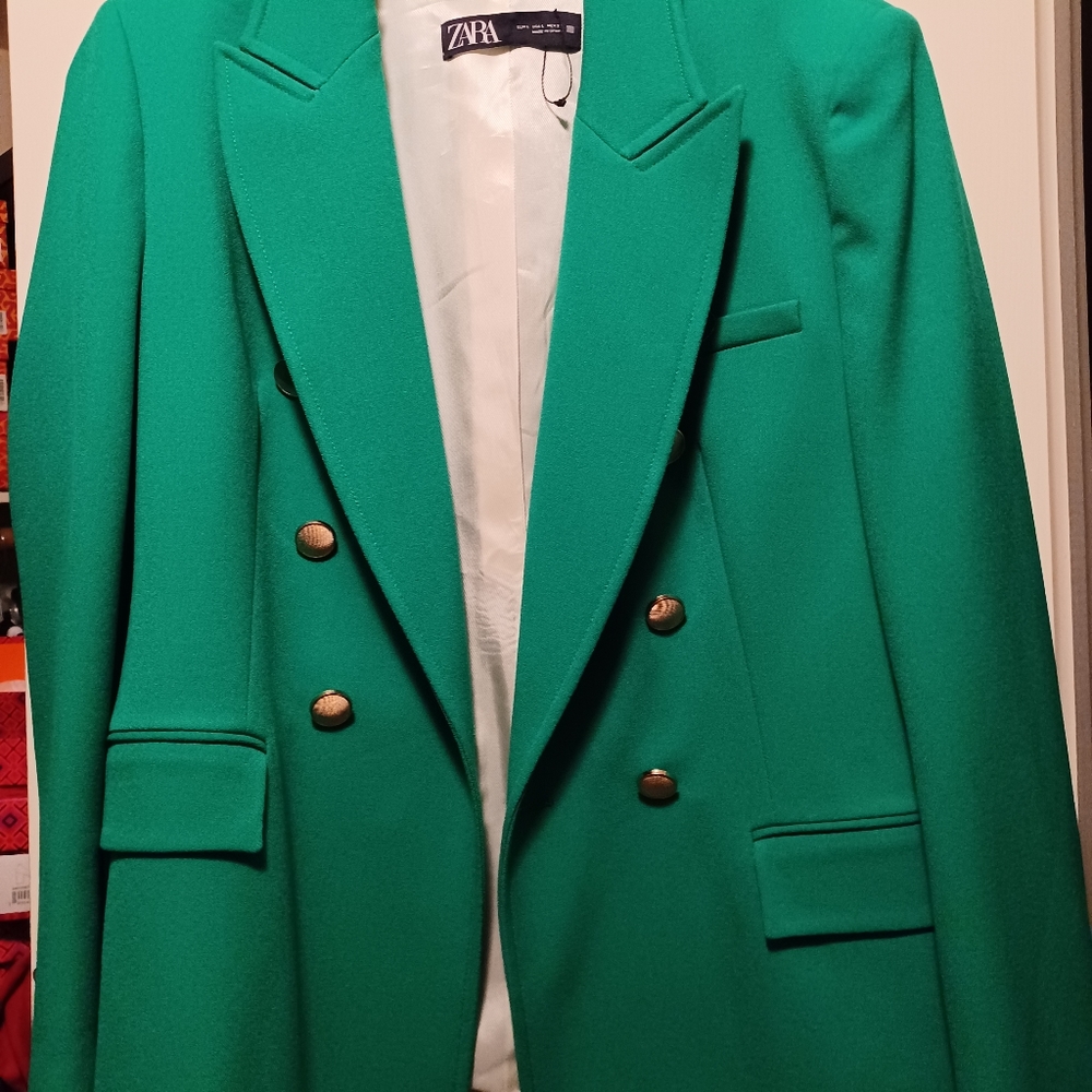 ZARA EMERALD GREEN BLAZER
